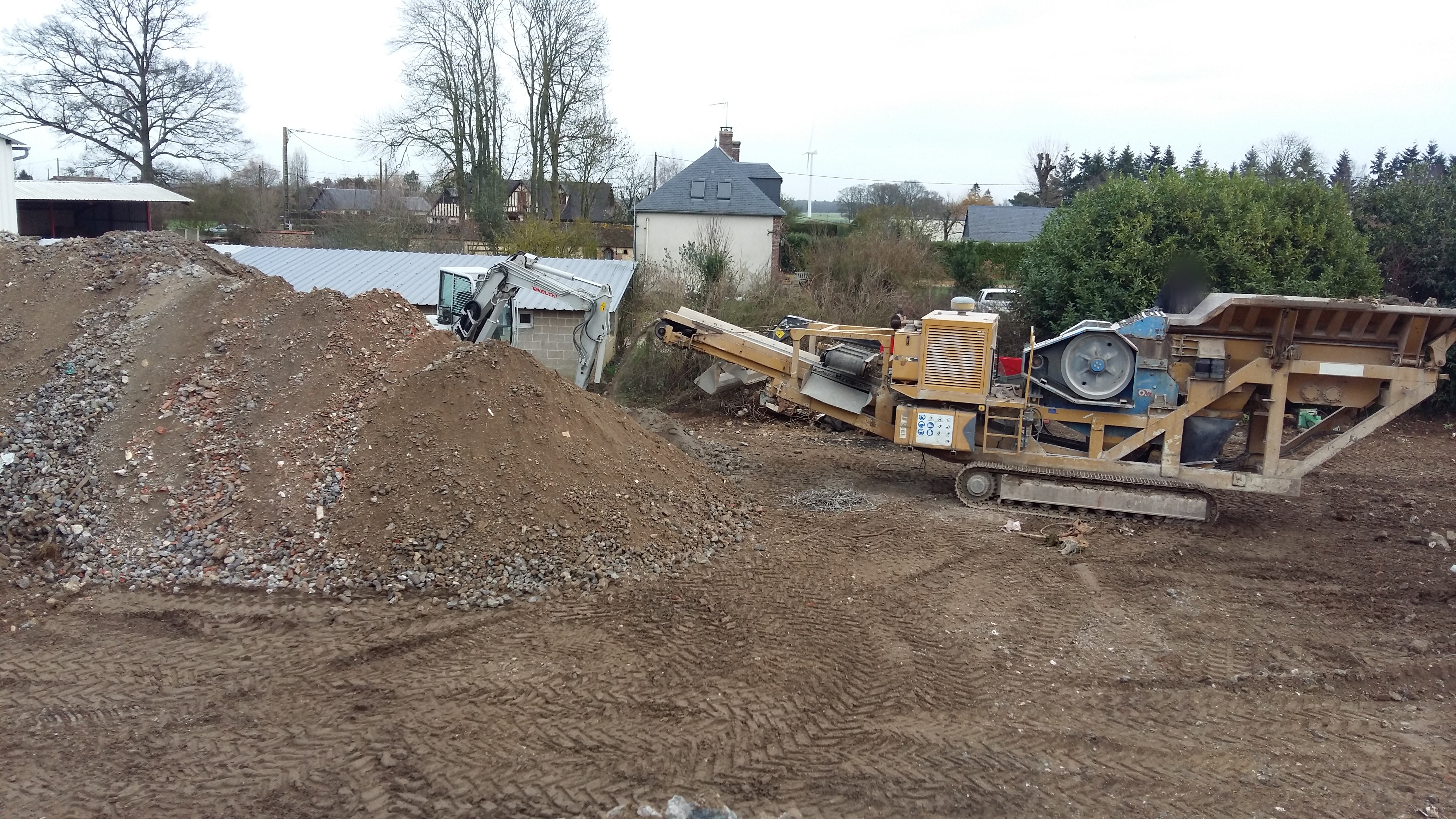 Recyclage des matériaux de démolition sur chantier