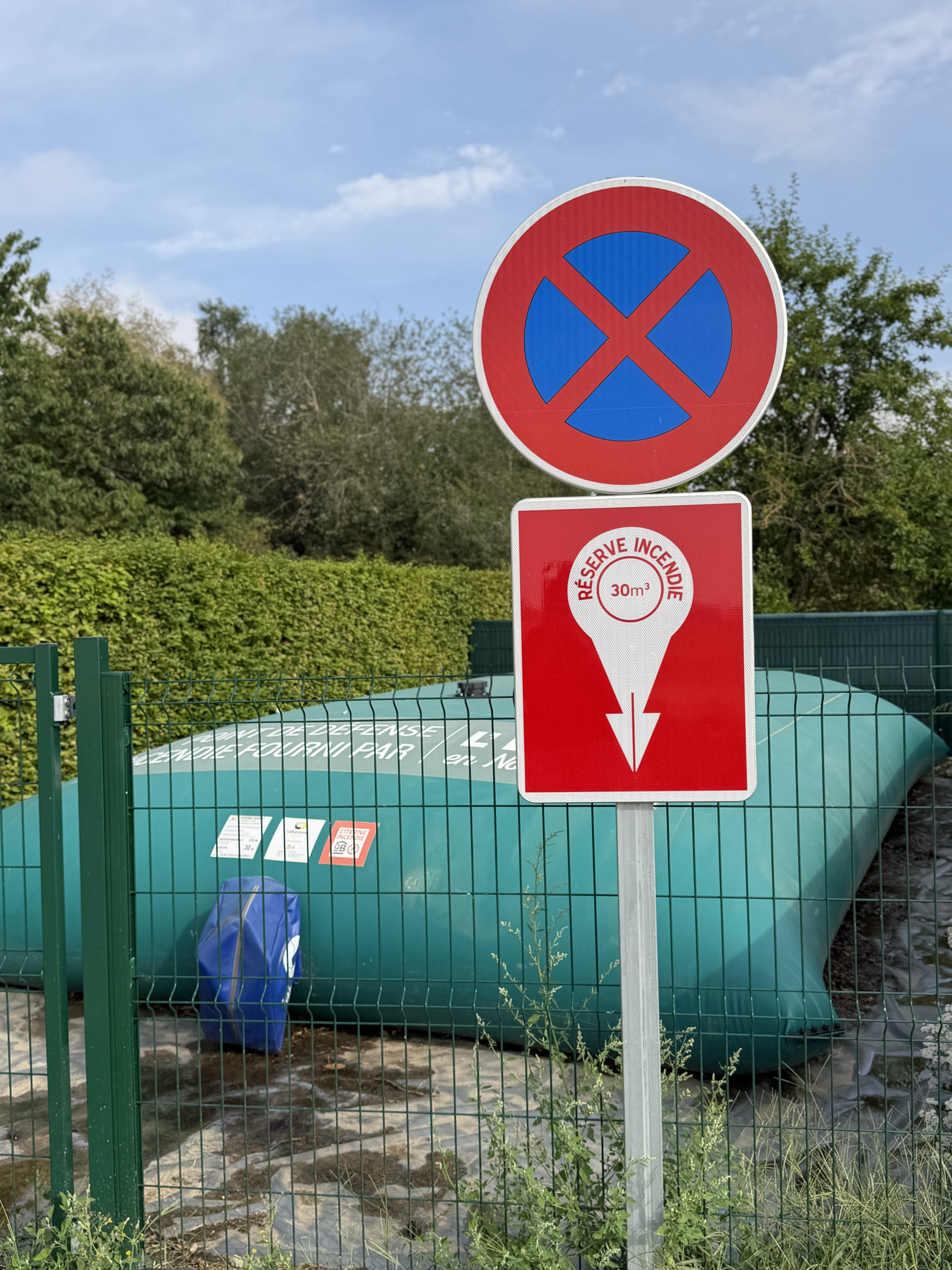 Panneau de signalisation réserve incendie 30m³